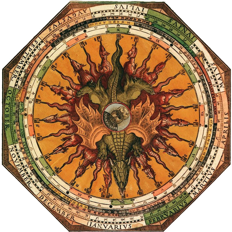 Rappresentazione tradizionale dei nodi lunari